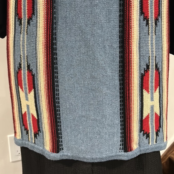 Chaps Western Aztec Pattern Tunic Sweater Vest - Picture 5 of 15